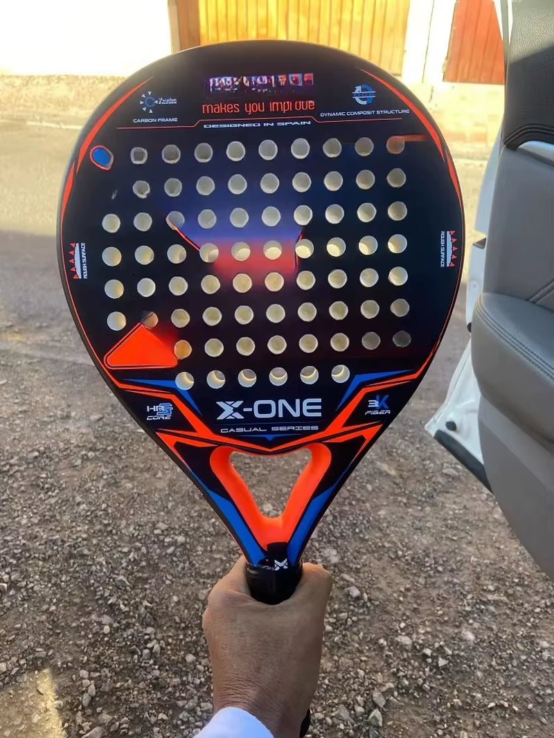 Professional Padel Tennis Racket, Soft Face Carbon Fiber, EVA Memory Paddle, Sports Racquet, Outdoor Equipment for Men and Women