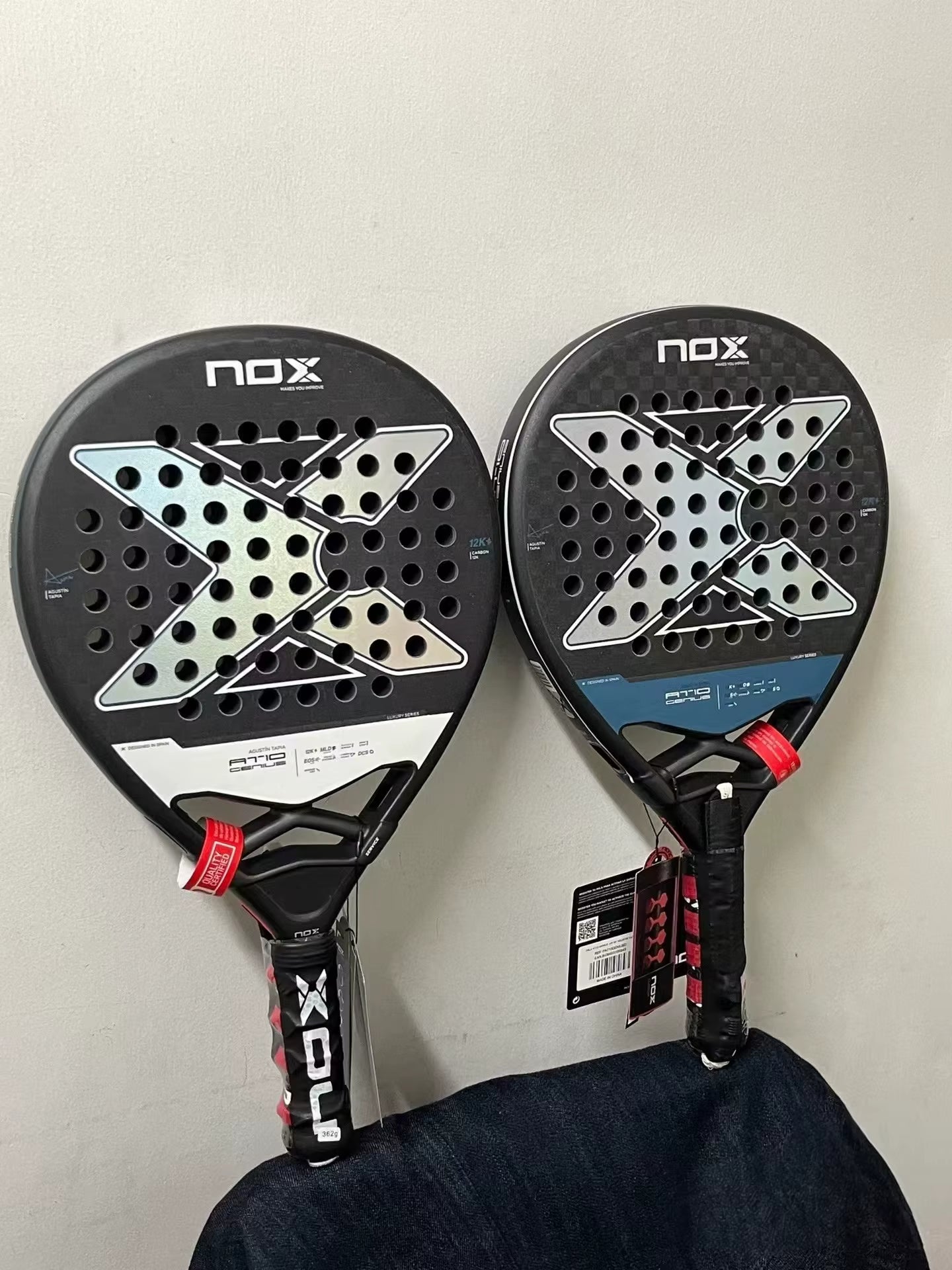 Padel Tennis Racquet Carbon Fiber Soft EVA Surface Round, Suitable for Men and Women Training Accessories