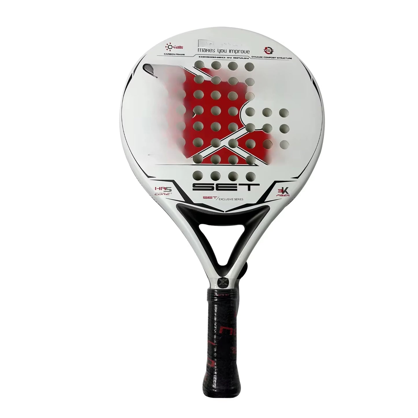 Professional Padel Tennis Racket, Soft Face Carbon Fiber, EVA Memory Paddle, Sports Racquet, Outdoor Equipment for Men and Women