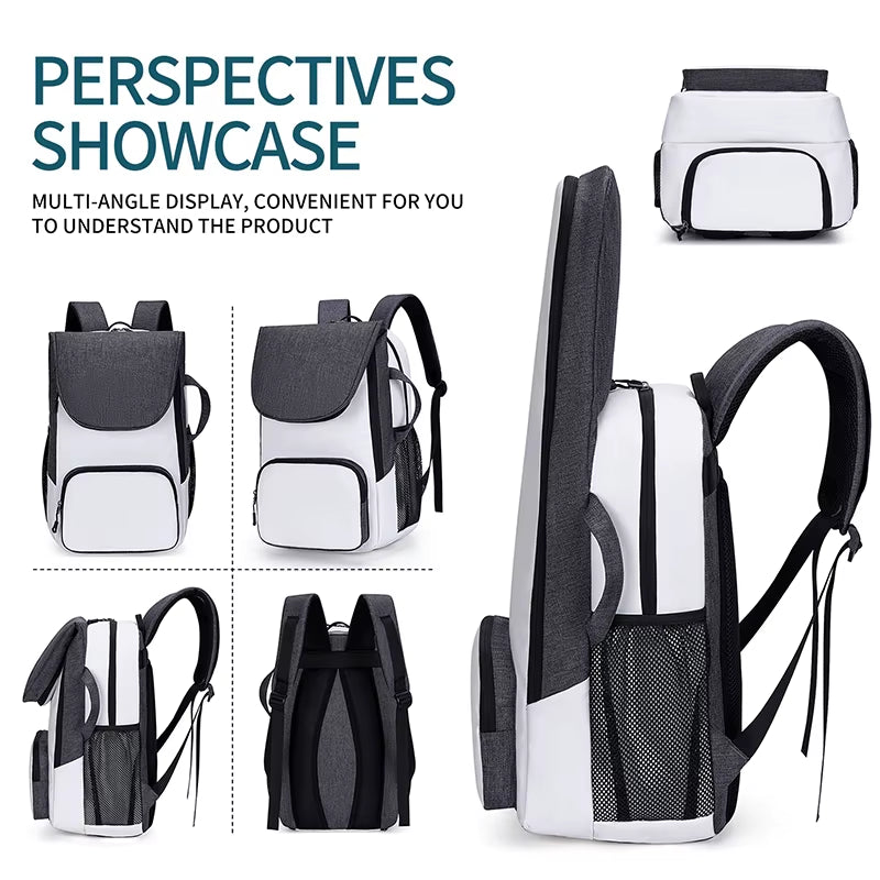Sports Tennis Paddle Backpack Foldable Squash Badminton Racket Bag Padel Racquetball Carrying Handbag for Men Women Sports Bags