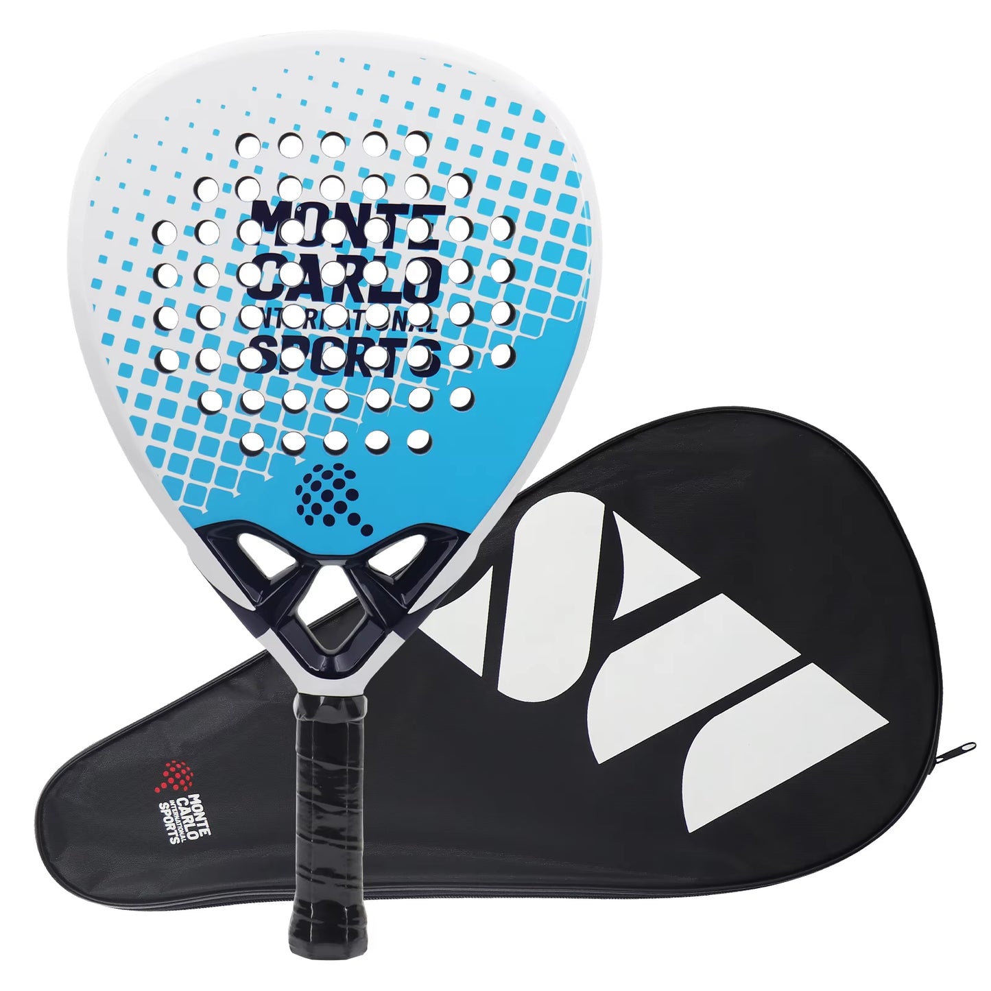 Padel Racket 18K Carbon Fibre Surface Diamond Shape with Eva Memory Flex Foam Core Padel Tennis Racquets High Balance with Cove