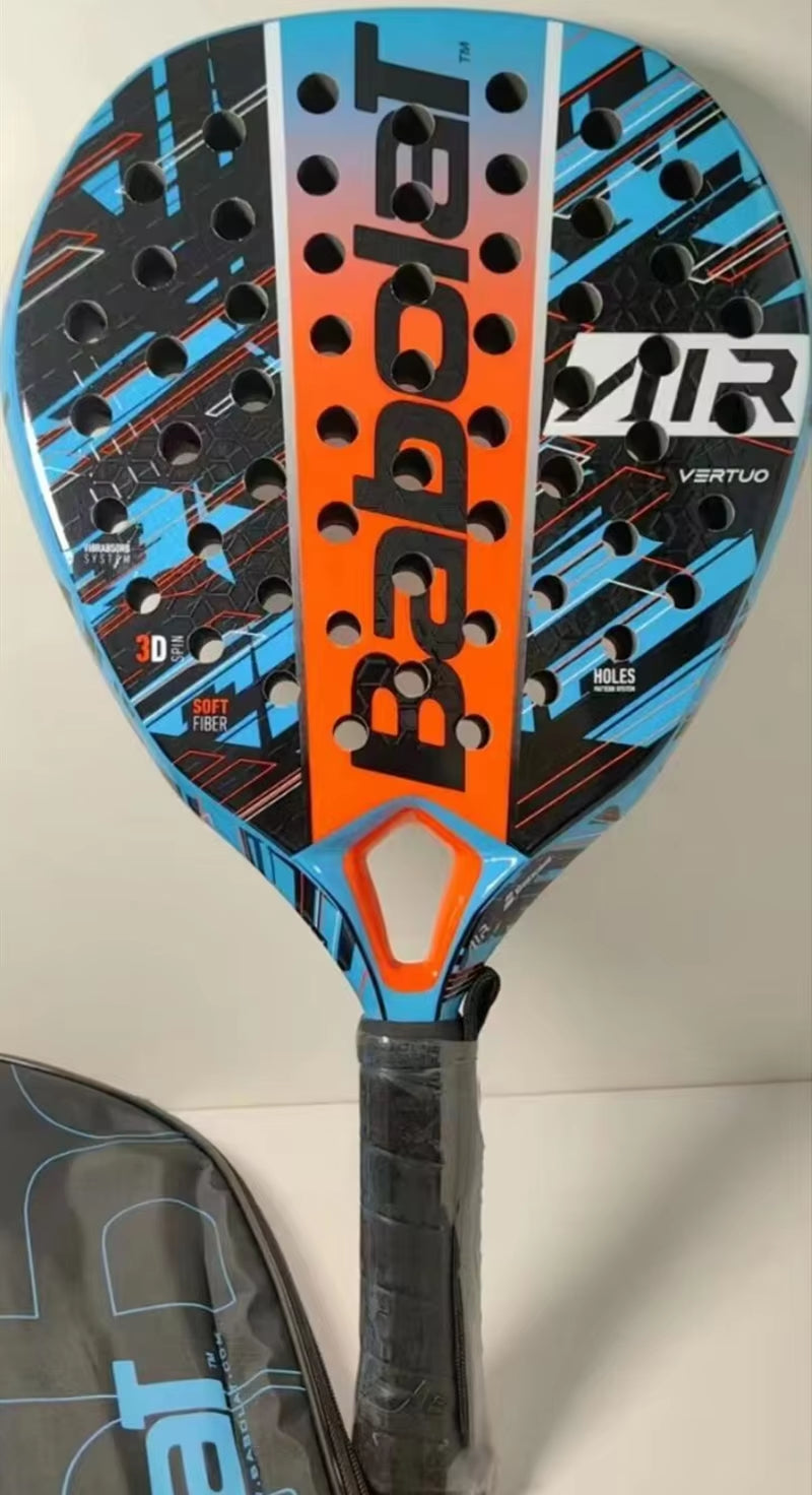 Beach Tennis Rackets 3K 12K 16K Full Carbon Fiber Cage Beach Rackets with Padel Racket Bag for Men Women Adult