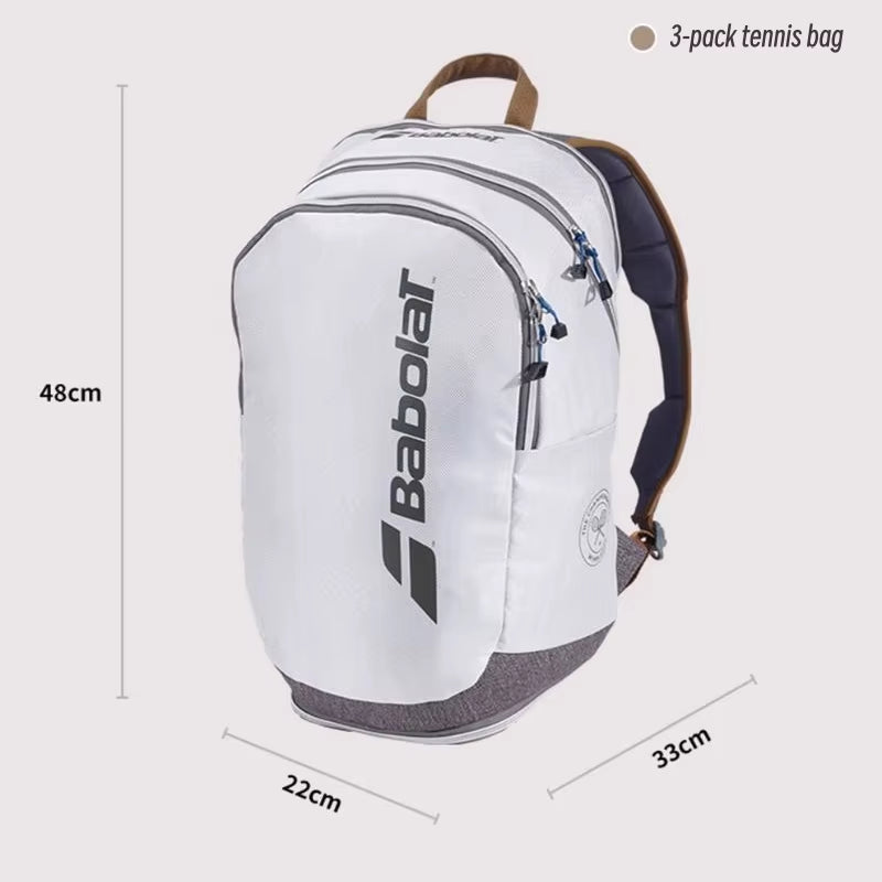 Wimbledon Series Tennis Rackets Backpack Durable Professional Tennis Sports Bag Beach Racket Padel for 2-3 Tennis Racket