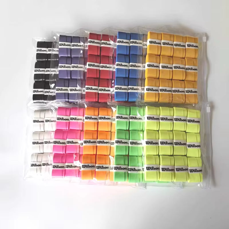 12PCS  Tennis Racket Overgrip Sweat Band Absorption Grip PU Badminton Racket Handle Grip Tennis Griptape Padel Racket Grip