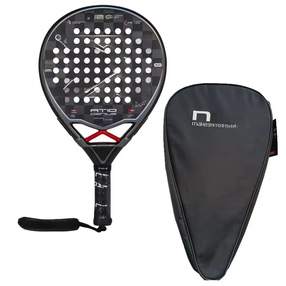 Professional Padel Tennis Racket, Soft Face Carbon Fiber, EVA Memory Paddle, Sports Racquet, Outdoor Equipment for Men and Women