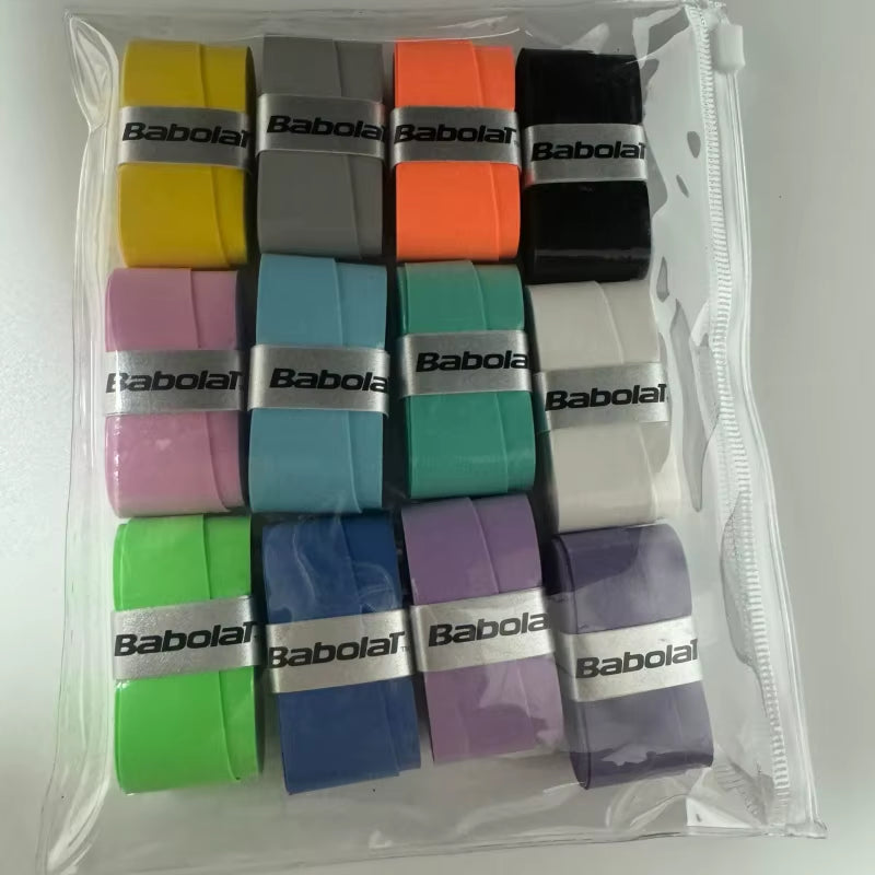12PCS  Racket Overgrip Sweat Band Absorption Tennis Badminton Racket Hand Glue Tennis Grip PU Non Slip Overgrip