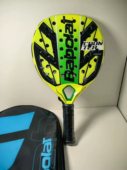 Beach Tennis Rackets 3K 12K 16K Full Carbon Fiber Cage Beach Rackets with Padel Racket Bag for Men Women Adult