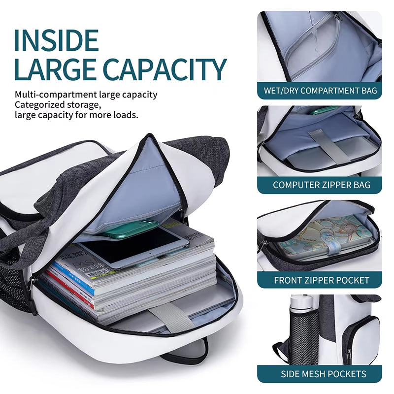 Sports Tennis Paddle Backpack Foldable Squash Badminton Racket Bag Padel Racquetball Carrying Handbag for Men Women Sports Bags
