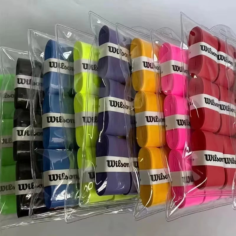 12PCS  Tennis Racket Overgrip Sweat Band Absorption Grip PU Badminton Racket Handle Grip Tennis Griptape Padel Racket Grip