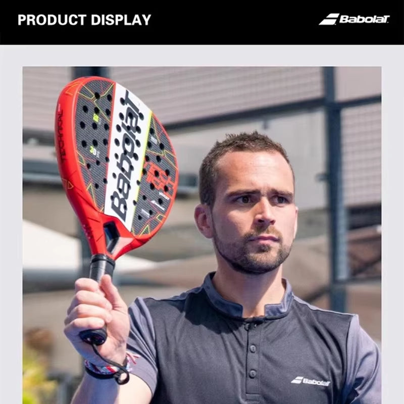 Beach Tennis Rackets 3K 12K 16K Full Carbon Fiber Cage Beach Rackets with Padel Racket Bag for Men Women Adult