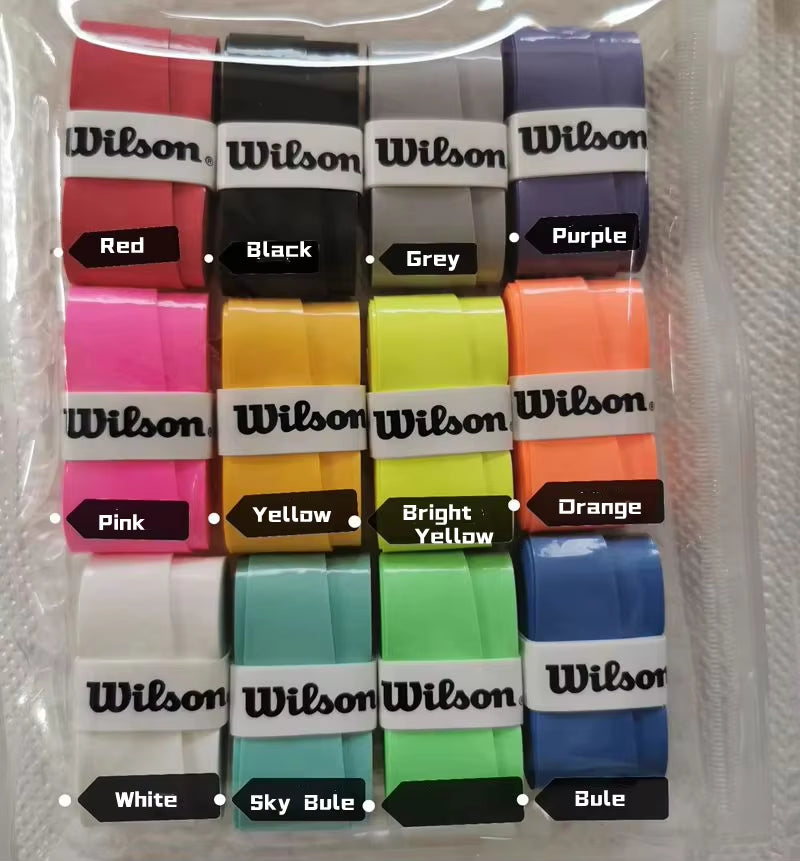 12PCS  Tennis Racket Overgrip Sweat Band Absorption Grip PU Badminton Racket Handle Grip Tennis Griptape Padel Racket Grip