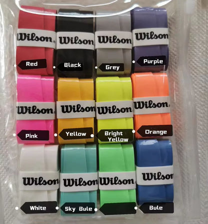 12PCS  Tennis Racket Overgrip Sweat Band Absorption Grip PU Badminton Racket Handle Grip Tennis Griptape Padel Racket Grip